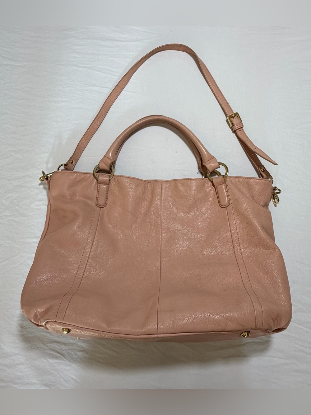 GILI (Got It, Live It) Roma Leather Tote/Shoulder Bag in a soft pink/blush shade